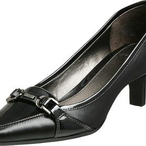 Circa Joan & David Women's Presley Pump Black Leather Shoe Size 7 1/2